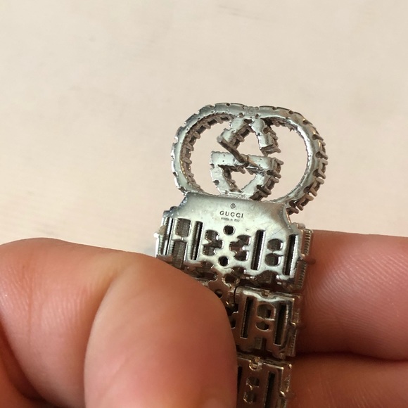 Rare Gucci Crystal GG Long Dangle Earrings - Picture 5 of 8